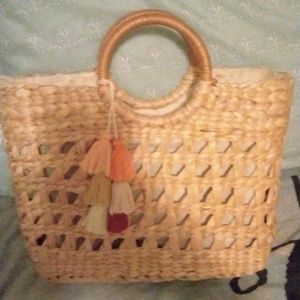 Straw bucket bag